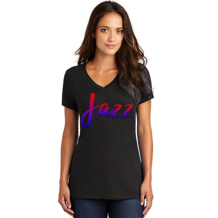 Jazz Women's V-Neck T-Shirt