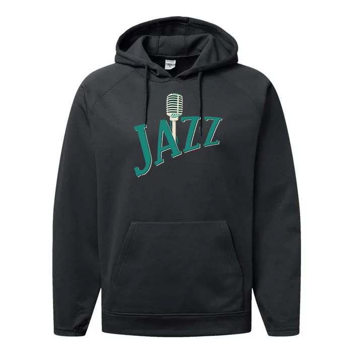 Jazz Microphone Performance Fleece Hoodie