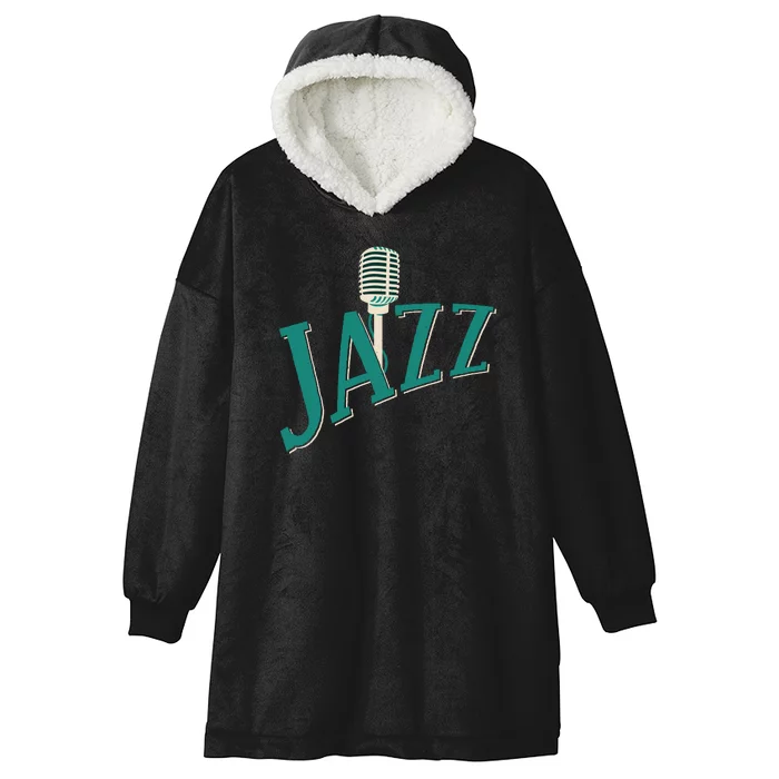 Jazz Microphone Hooded Wearable Blanket