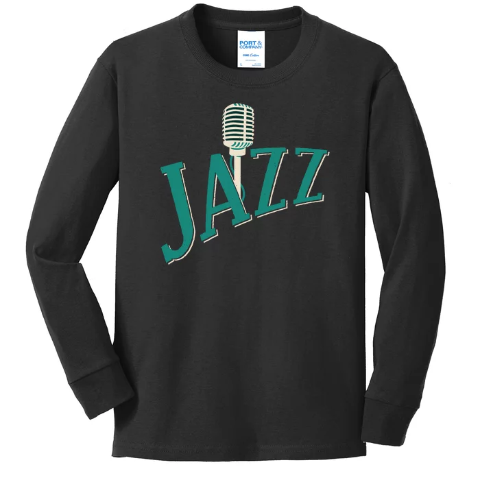 Jazz Microphone Kids Long Sleeve Shirt