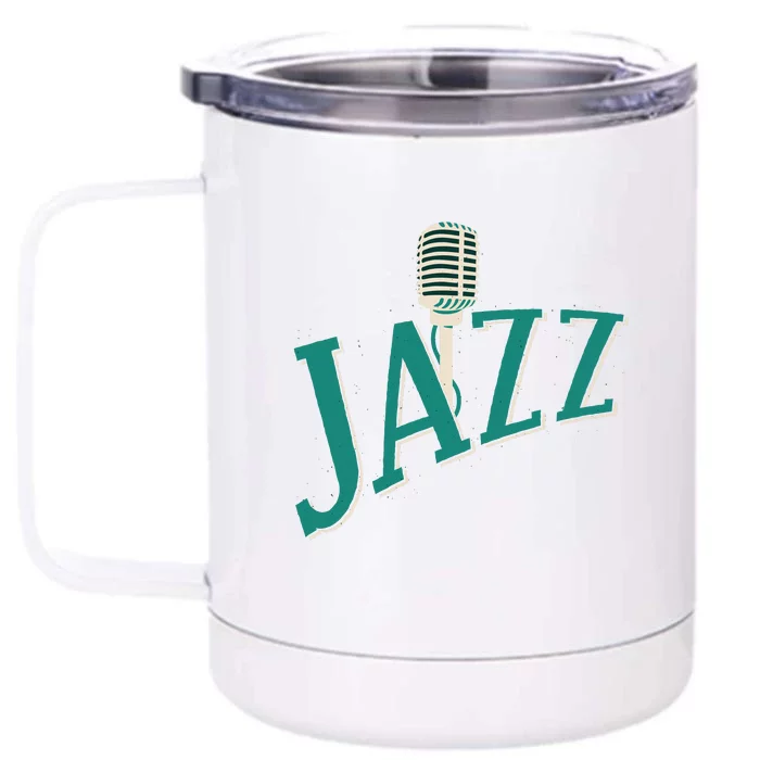 Jazz Microphone Front & Back 12oz Stainless Steel Tumbler Cup