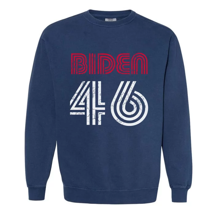 Joe Biden 46 46th President Usa America Retro Style Cool Gift Garment-Dyed Sweatshirt