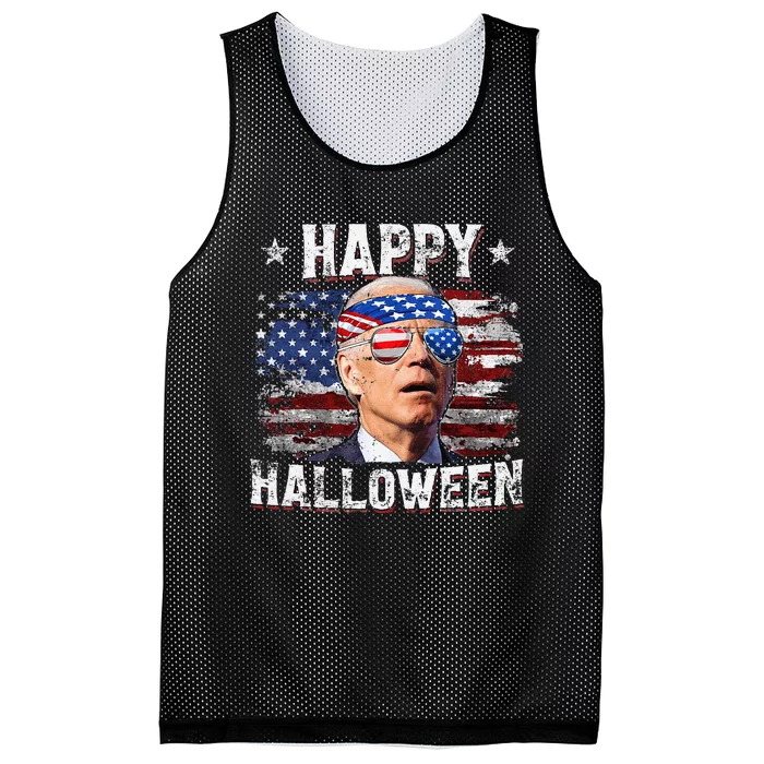 Joe Biden 4th Of July Happy Halloween US American Flag Mesh Reversible Basketball Jersey Tank