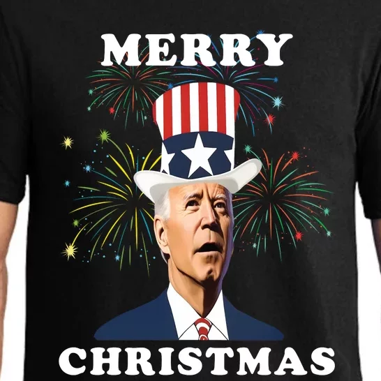 Joe Biden 4th Of July Merry Christmas Funny Joe Biden Pajama Set