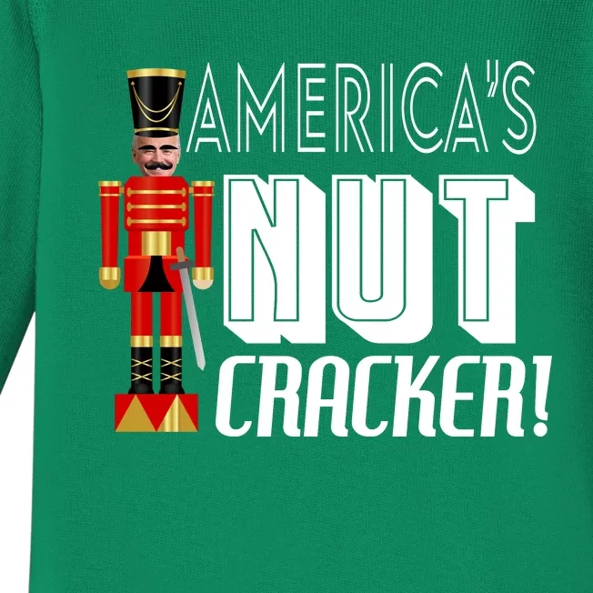 Joe Biden America's Nut Cracker Funny Baby Long Sleeve Bodysuit