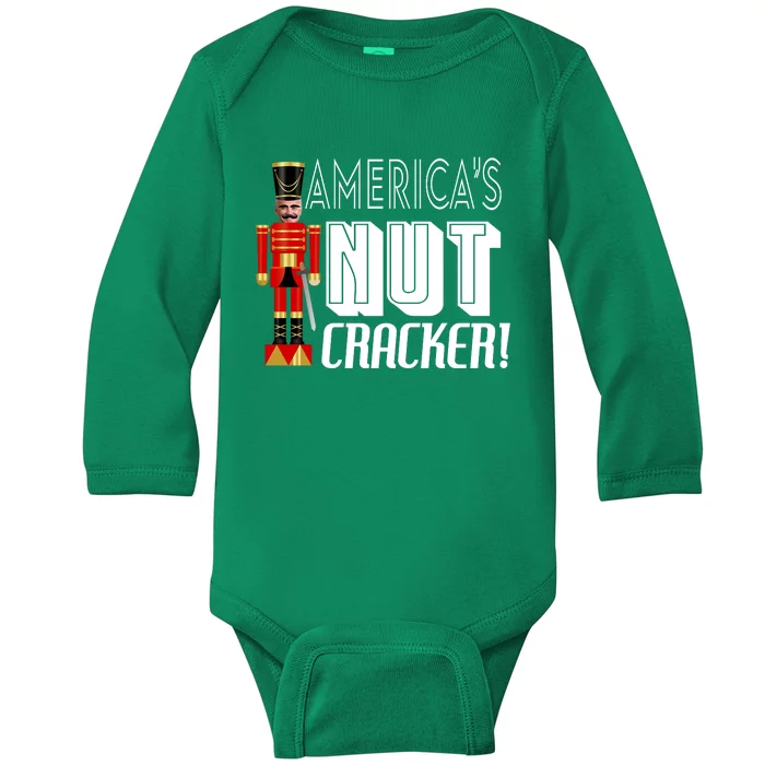 Joe Biden America's Nut Cracker Funny Baby Long Sleeve Bodysuit