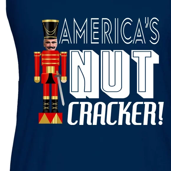 Joe Biden America's Nut Cracker Funny Ladies Essential Flowy Tank