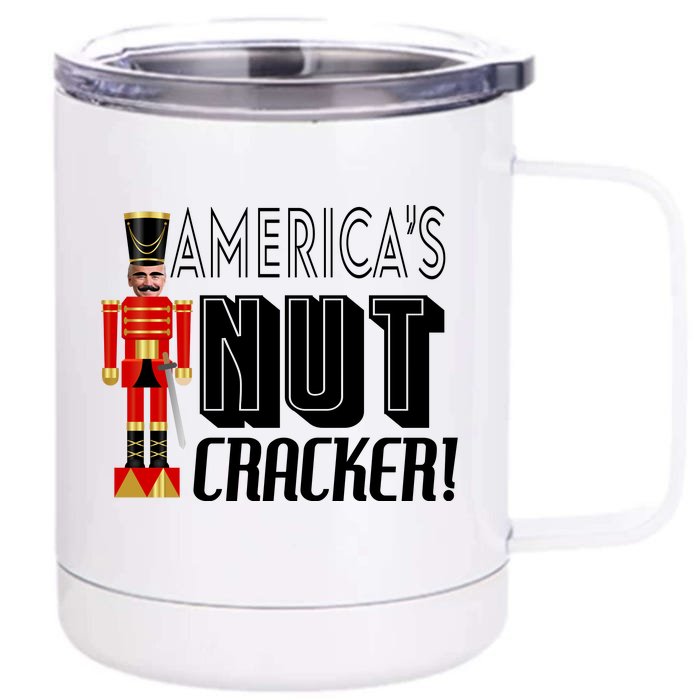 Joe Biden America's Nut Cracker Funny Front & Back 12oz Stainless Steel Tumbler Cup