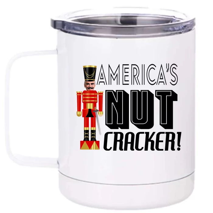 Joe Biden America's Nut Cracker Funny Front & Back 12oz Stainless Steel Tumbler Cup