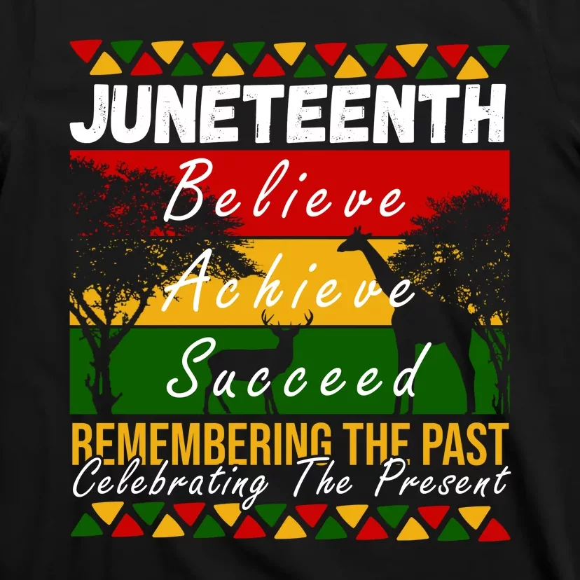 Juneteenth Believe Achieve Succeed Africa T-Shirt