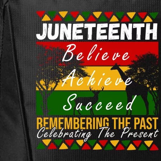 Juneteenth Believe Achieve Succeed Africa City Backpack