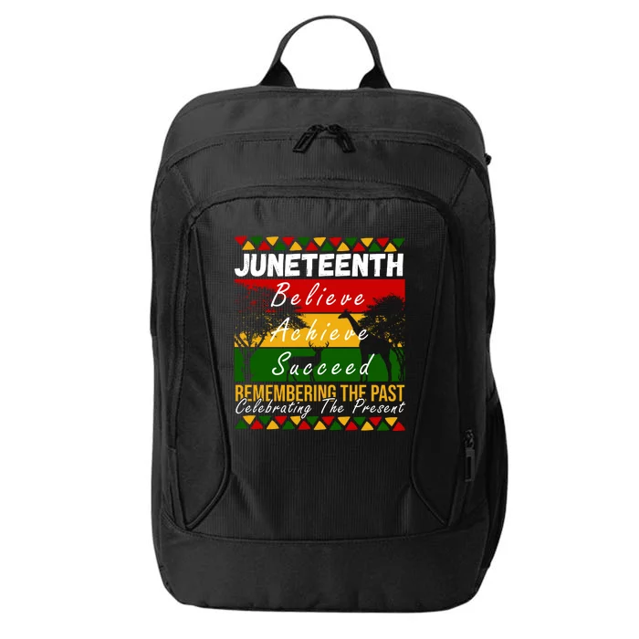 Juneteenth Believe Achieve Succeed Africa City Backpack