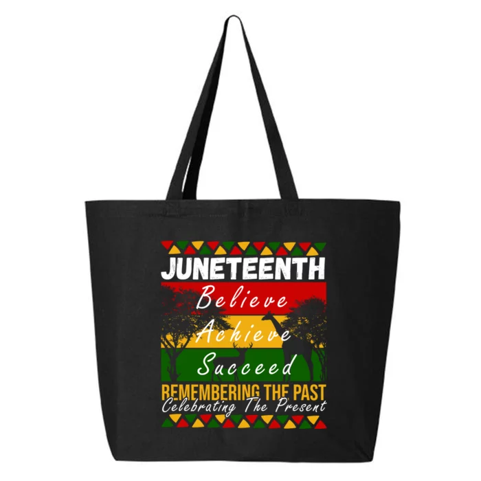 Juneteenth Believe Achieve Succeed Africa 25L Jumbo Tote