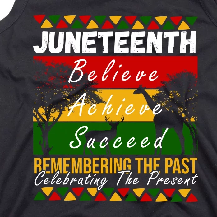 Juneteenth Believe Achieve Succeed Africa Tank Top