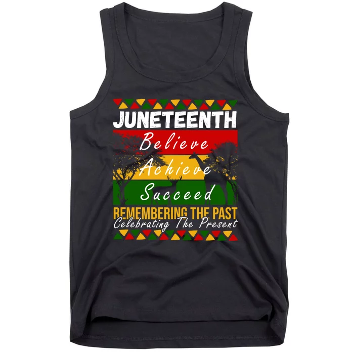 Juneteenth Believe Achieve Succeed Africa Tank Top