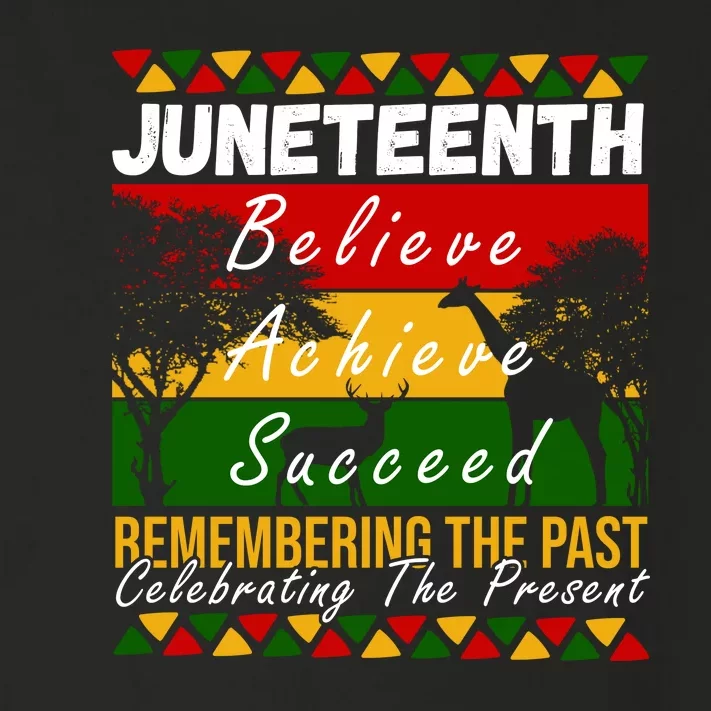 Juneteenth Believe Achieve Succeed Africa Toddler Long Sleeve Shirt