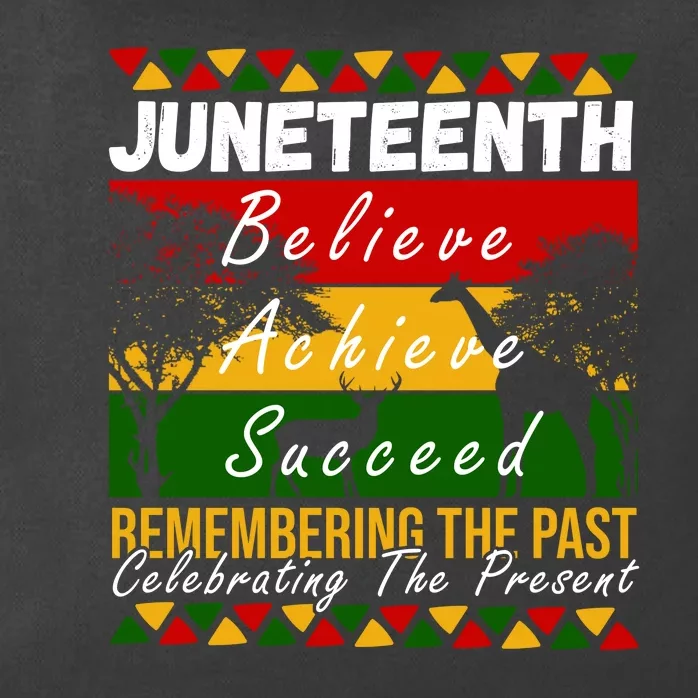 Juneteenth Believe Achieve Succeed Africa Zip Tote Bag