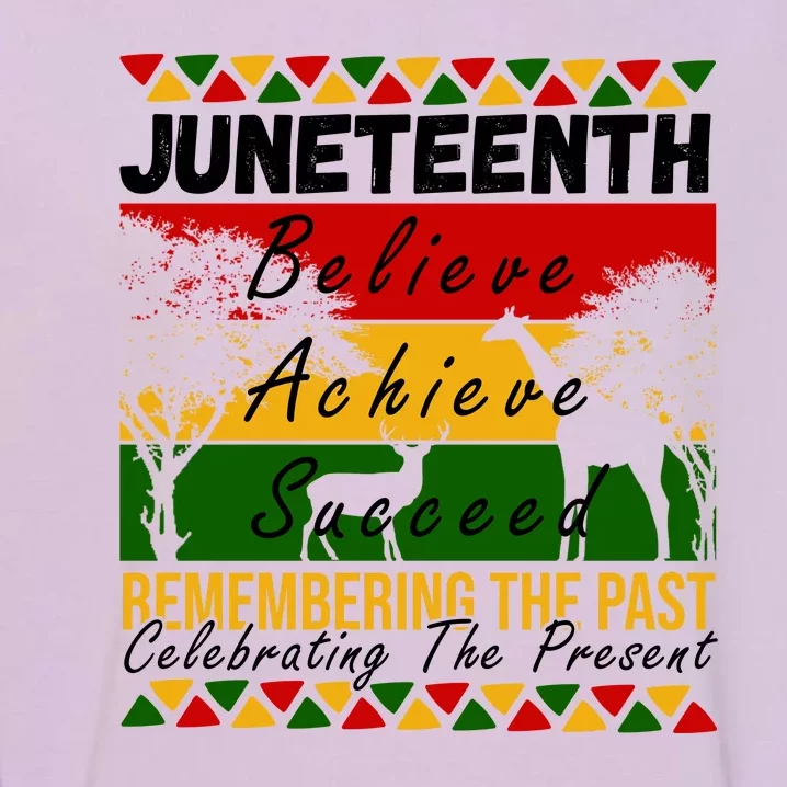 Juneteenth Believe Achieve Succeed Africa Garment-Dyed Sweatshirt