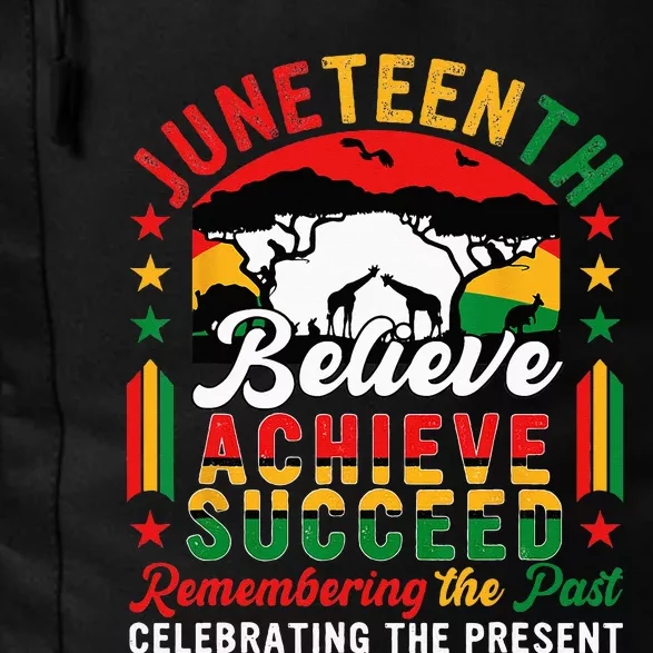 Juneteenth Believe Achieve Succeed Remembering Celebrating Daily Commute Backpack