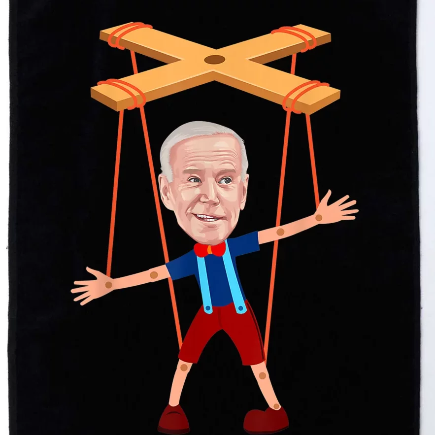 Joe Biden As A Puppet Platinum Collection Golf Towel