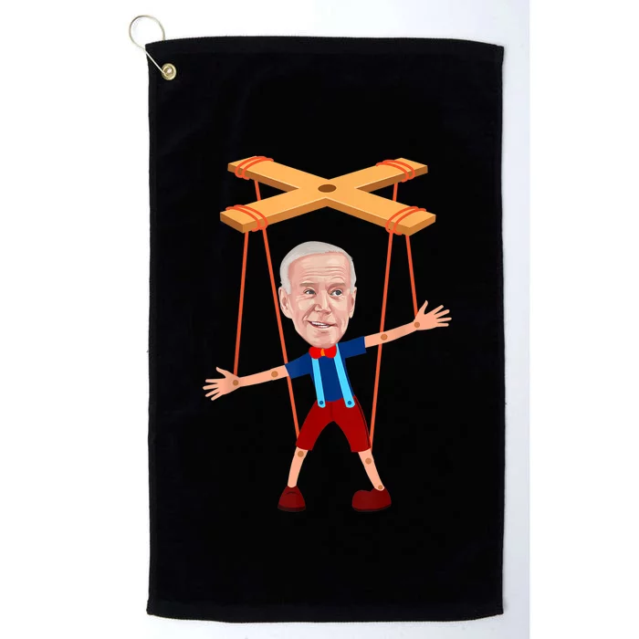 Joe Biden As A Puppet Platinum Collection Golf Towel