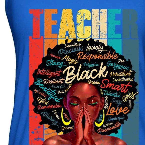 Juneteenth Black African American Teacher Pride Great Gift Ladies Essential Flowy Tank