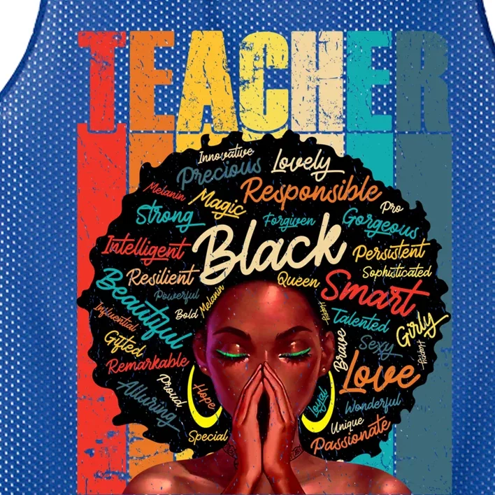 Juneteenth Black African American Teacher Pride Great Gift Mesh Reversible Basketball Jersey Tank