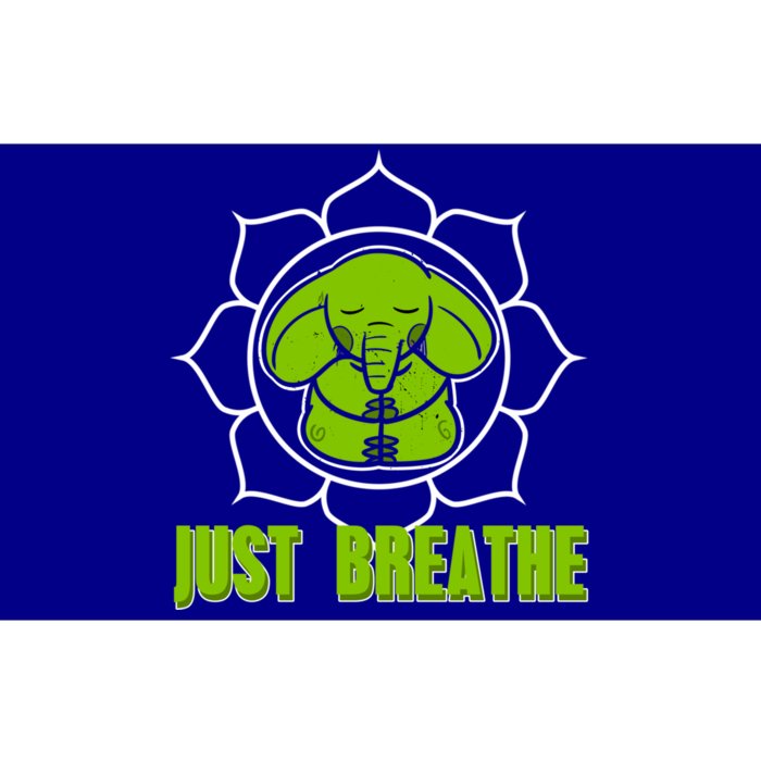 Just Breathe Awesome Meditating Elephant Design Present Gift Bumper Sticker