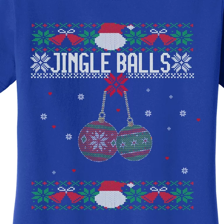 Jingle Balls And Tinsel Tits Couples Ugly Christmas Couple Gift Women's T-Shirt