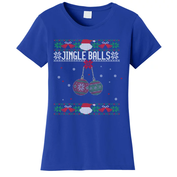 Jingle Balls And Tinsel Tits Couples Ugly Christmas Couple Gift Women's T-Shirt