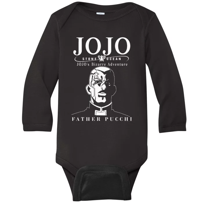 JoJos Bizarre Adventure Stone Ocean Father Enrico Pucchi Baby Long Sleeve Bodysuit