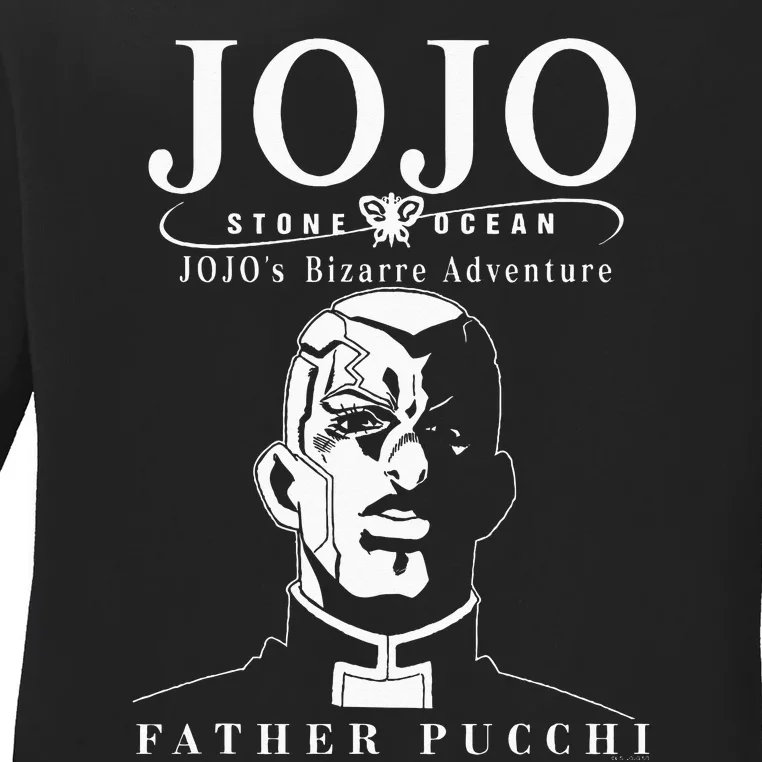 JoJos Bizarre Adventure Stone Ocean Father Enrico Pucchi Ladies Long Sleeve Shirt