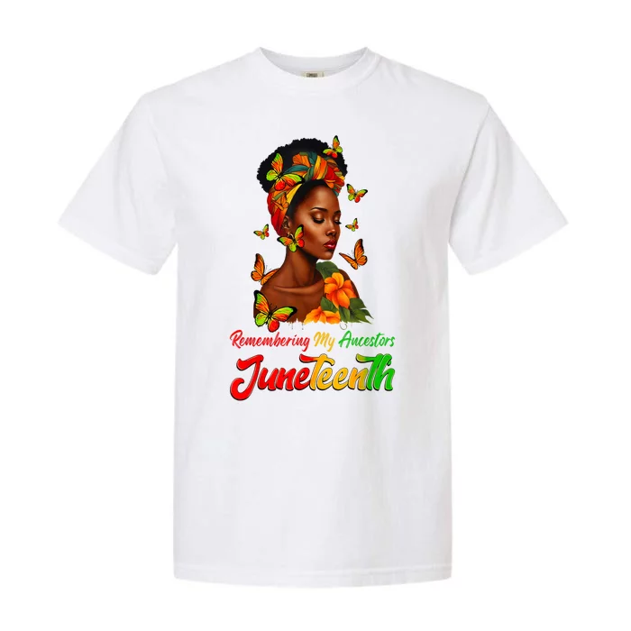 Juneteenth Black African Women Hair Remembering My Ancestors Gift Garment-Dyed Heavyweight T-Shirt