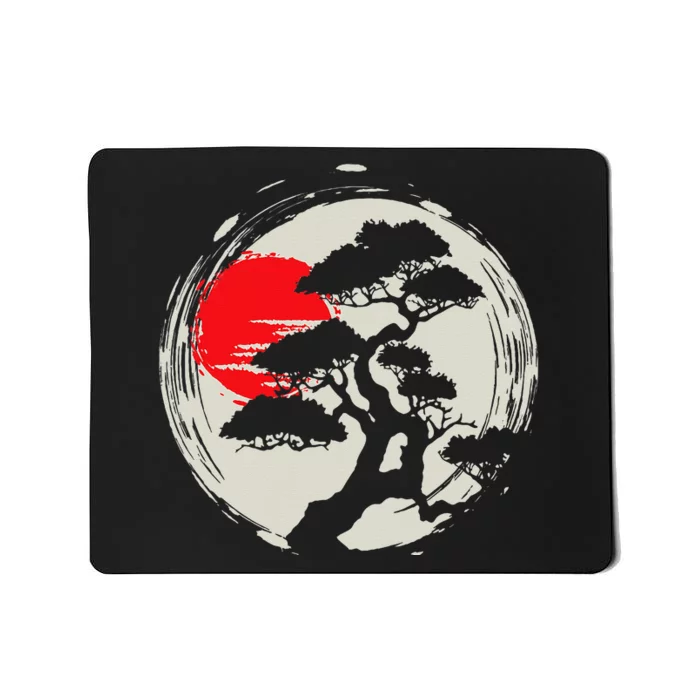 Japanese Bonsai Art Sunset Tree Lover Gardening Planting Mousepad