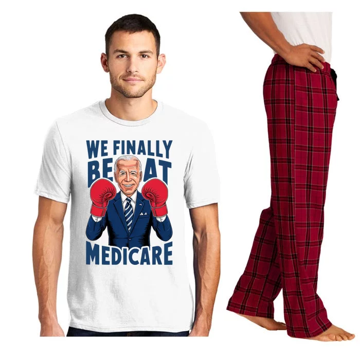 Joe Biden Boxing We Finally Beat Medicare Pajama Set