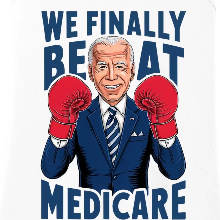 Joe Biden Boxing We Finally Beat Medicare Ladies Essential Tank