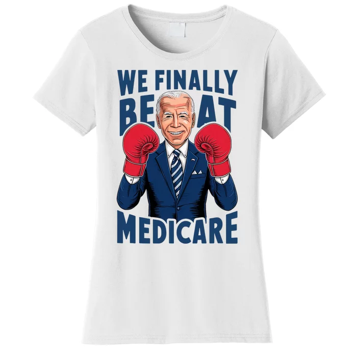 Joe Biden Boxing We Finally Beat Medicare Women's T-Shirt