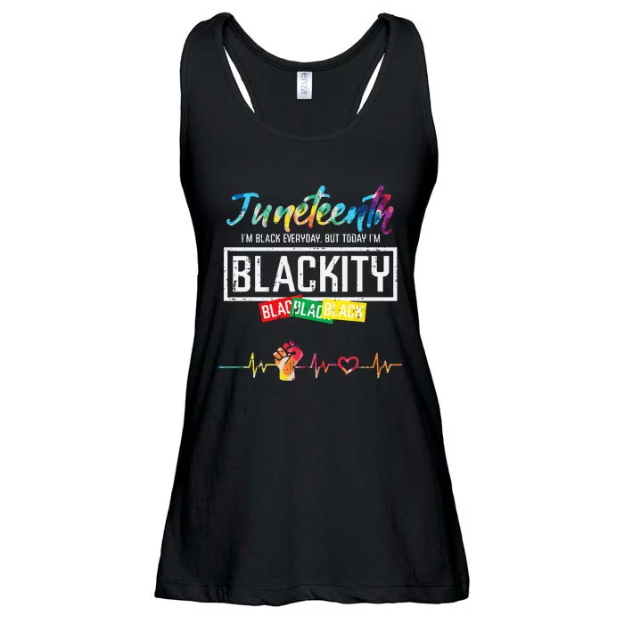 Juneteenth Blackity Black History African Ladies Essential Flowy Tank