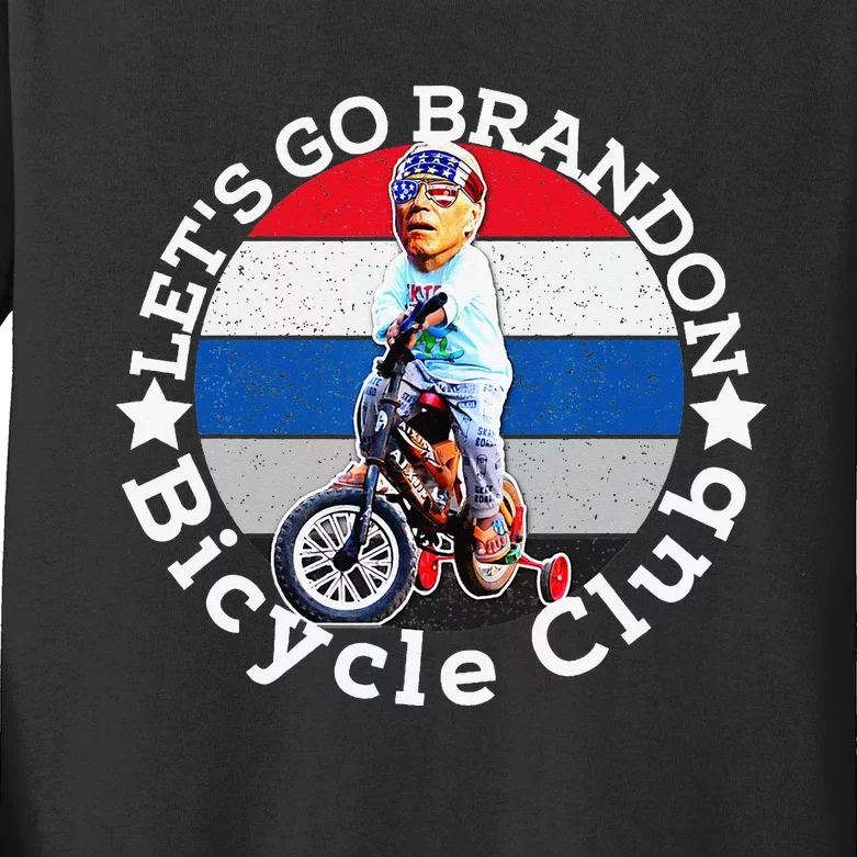 Joe Biden Bicycle Crash Bike Wreck I'm Good RIDIN With Biden Kids Long Sleeve Shirt