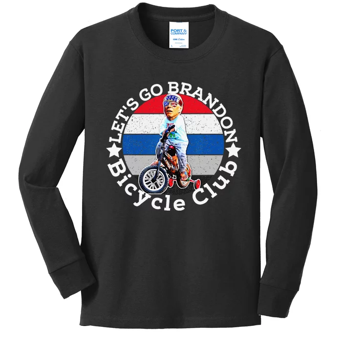 Joe Biden Bicycle Crash Bike Wreck I'm Good RIDIN With Biden Kids Long Sleeve Shirt