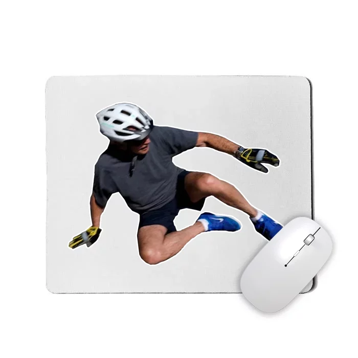 Joe Biden Bicycle Fall Funny Meme Mousepad