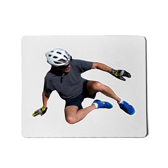 Joe Biden Bicycle Fall Funny Meme Mousepad