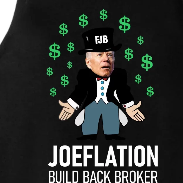 Joeflation Build Back Broker Ladies Tri-Blend Wicking Tank