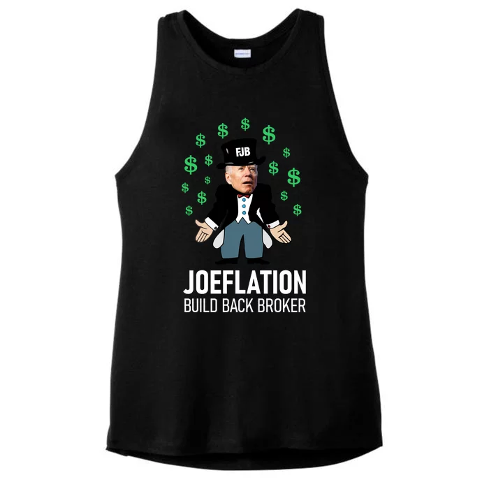 Joeflation Build Back Broker Ladies Tri-Blend Wicking Tank