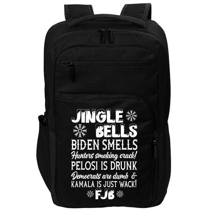 Jingle Bells Biden Smells Funny Republican Christmas Gift Impact Tech Backpack