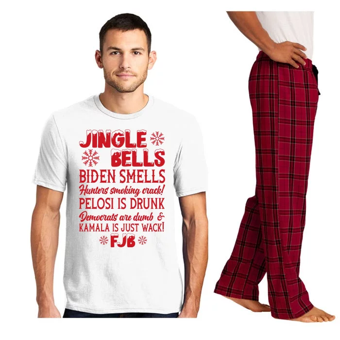 Jingle Bells Biden Smells Funny Republican Christmas Gift Pajama Set