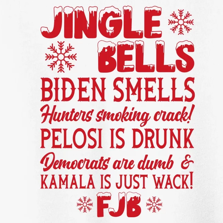 Jingle Bells Biden Smells Funny Republican Christmas Gift Toddler T-Shirt