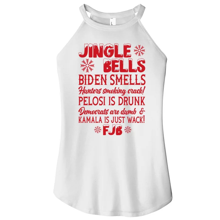 Jingle Bells Biden Smells Funny Republican Christmas Gift Women’s Perfect Tri Rocker Tank