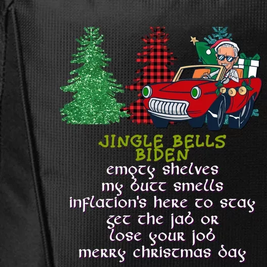 Jingle Bell Biden Xmas Santa Trump 3 Ugly Christmas Sweater Cute Gift City Backpack