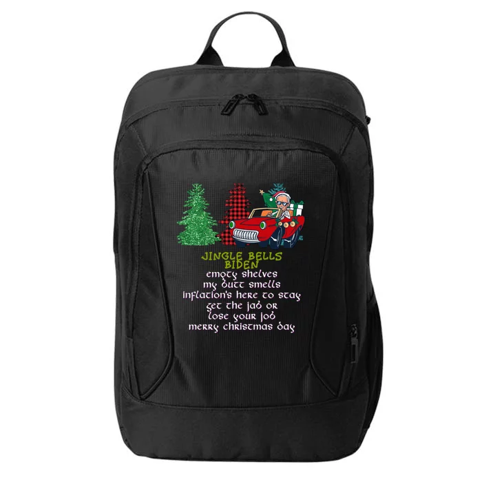 Jingle Bell Biden Xmas Santa Trump 3 Ugly Christmas Sweater Cute Gift City Backpack